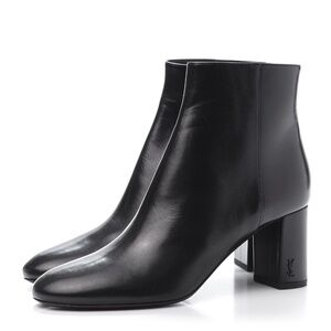 SAINT LAURENT  Nappa Loulou Ankle Zip Boot 39.5 Black